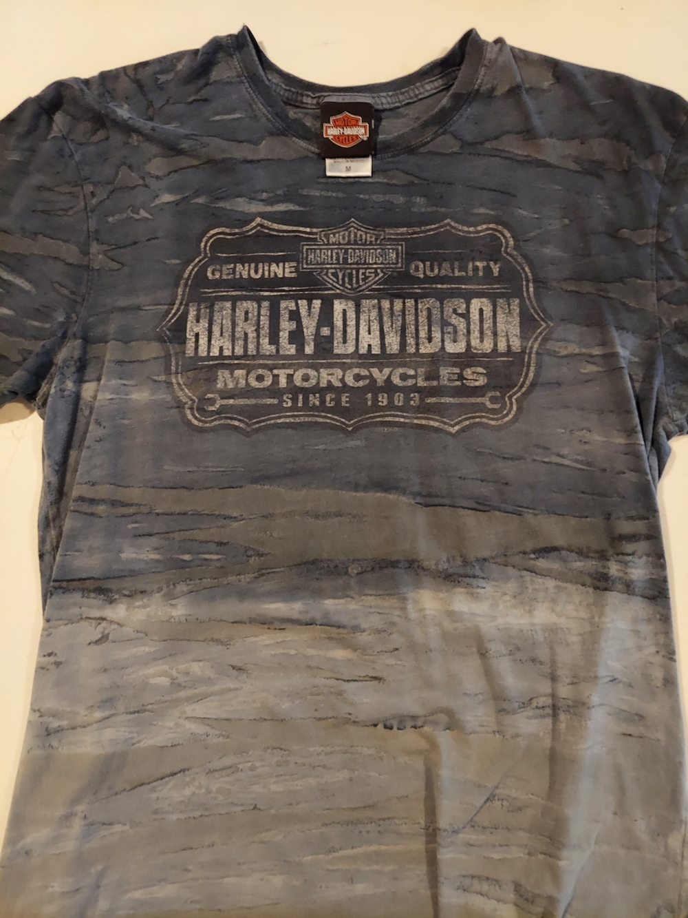 Women's Harley-Davidson Distressed Gray Graphic Tee